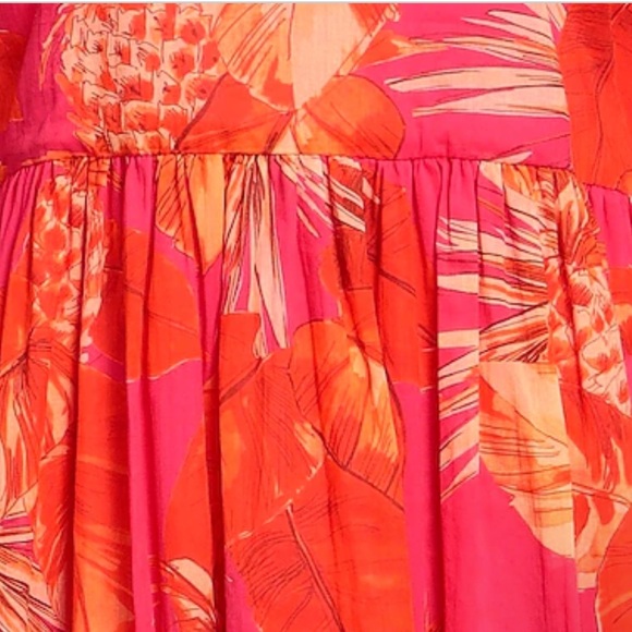 TWIN-SET Red Floral Print Cold-Shoulder Long Sleeve Off Shoulder Mini Dress 12 - Picture 4 of 13